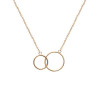 Collier 2 anneaux - Plaqué Or - Haute fantaisie - Design Français depuis 1954 
