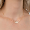 Collier plume - Plaqué Or - Haute fantaisie - Design Français depuis 1954 
