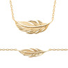 Collier plume - Plaqué Or - Haute fantaisie - Design Français depuis 1954 