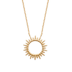 Collier soleil - Plaqué Or - Haute fantaisie - Design Français depuis 1954 