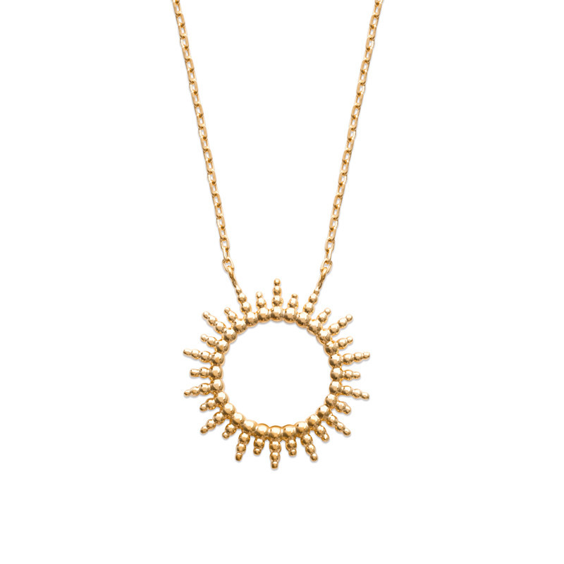 Collier soleil - Plaqué Or - Haute fantaisie - Design Français depuis 1954 