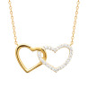 Collier 2 coeurs - Plaqué Or - Haute fantaisie - Design Français depuis 1954 