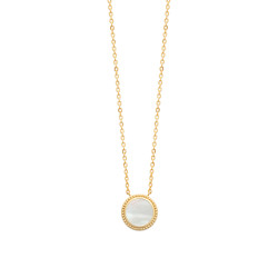 Collier Aretemoe nacre - Plaqué Or - Haute fantaisie - Design Français depuis 1954 