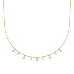 Collier Lilibet zirconiums blancs - Plaqué Or - Haute fantaisie - Design Français depuis 1954 