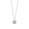 copie de Collier solitaire zirconium - 5 MM - Argent Rhodié - Haute fantaisie - Design Français depuis 1954 