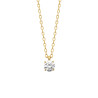 Collier solitaire zirconium -  5 MM - Plaqué Or – Haute fantaisie · Design Français depuis 1954 